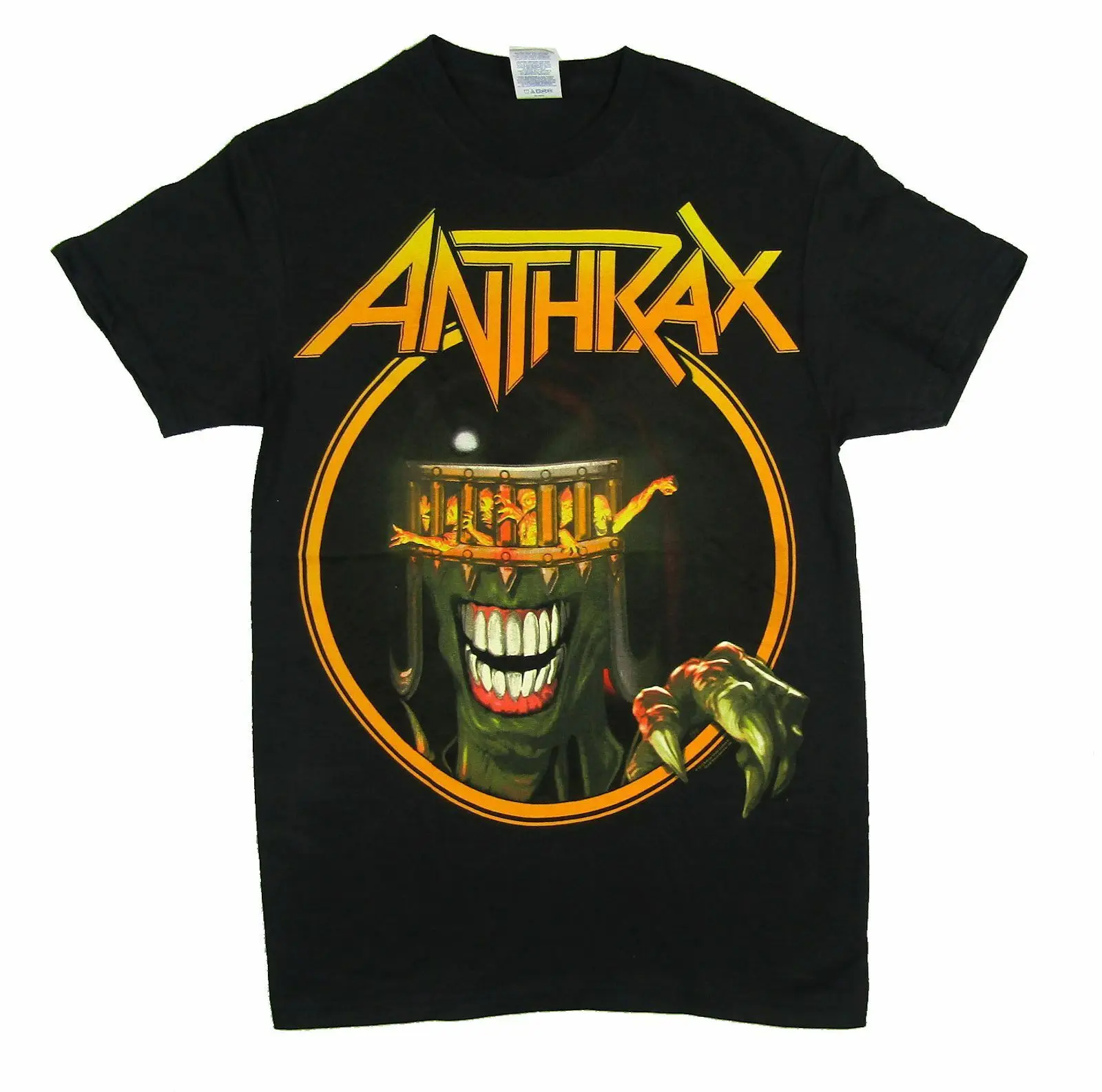 

Anthrax Caged Head Monster Tour 2013 Black T Shirt New Band Merch