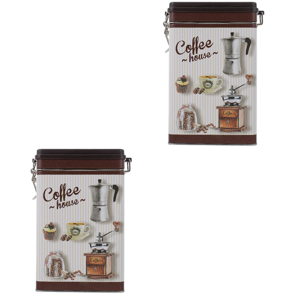 

Tin Container Coffee Metal Box Tinplate Tins Cookie Can Gift Empty Sealing Candy Snacks Storage Sundrieslidcandle Vintage