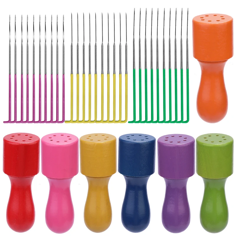 

Nonvor 30Pcs DIY Felt Needles Set Needle Felting Kit for Beginners Colorful Wool Felting Craft Tools with Wooden Handle 8.6cm