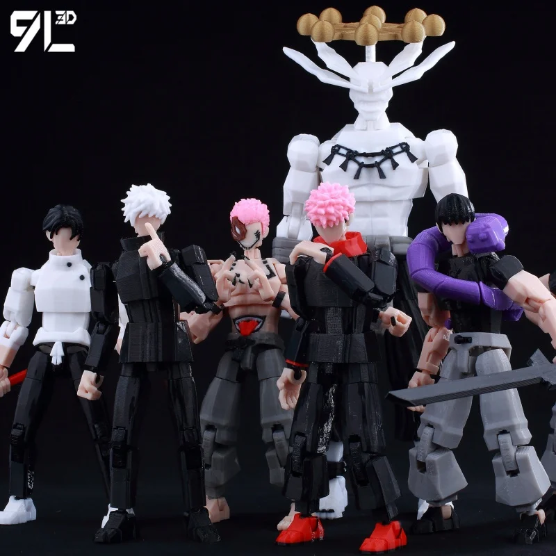 Фото Новые подвижные фигурки персонажей Jujutsu Kaisen (9 см, 3D-печать): Lucky 13, Dummy 13, Titan 13. Аниме-фигурки для коллекционирования. №2