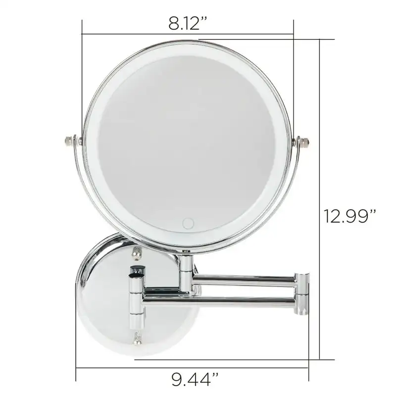 

Round 8 inch Wall Mount LED Mirror - Chrome