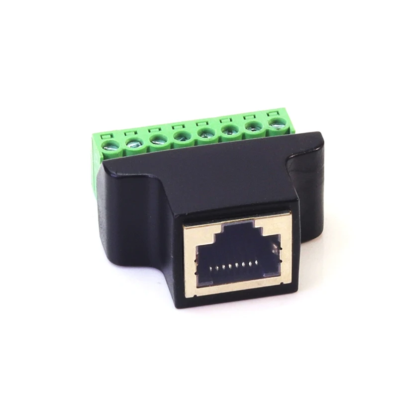 1 шт. разъем RJ45 8P8C штекер гнездовой на 8-контактный винтовой терминал без пайки