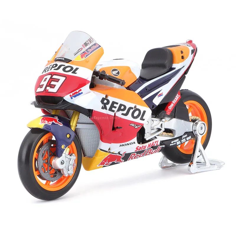 Гоночная литейная модель мотоцикла Maisto 1:18 Repsol Honda Team RC213V 2018 #93 Марк маркер Moto GP