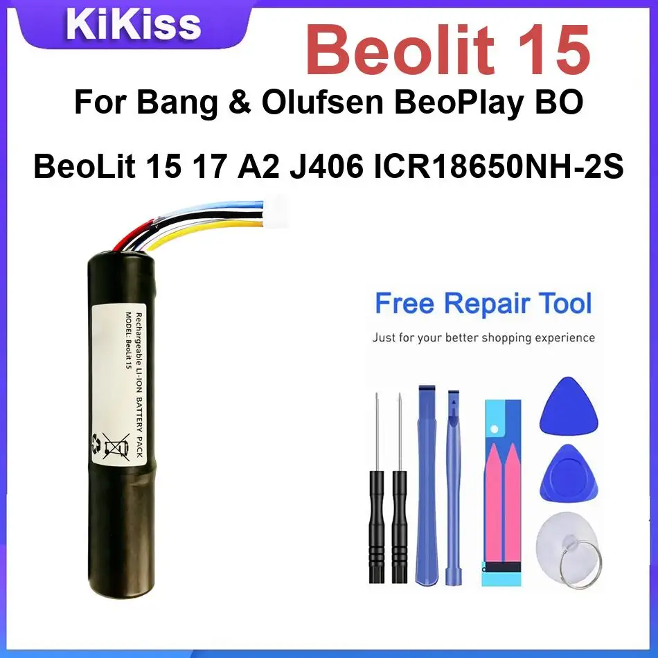 Фото Аккумулятор для колонок Bang & Olufsen BeoPlay BO BeoLit 15 17 A2 J406 ICR18650NH-2S, сменные батареи для Beolit 15 №2