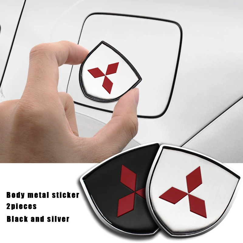 

3D Metal Car Decoration Stickers Badge Sticker for Mitsubishi Lancer EX Outlander ASX Competition Ralliart Pajero 4 Accessories