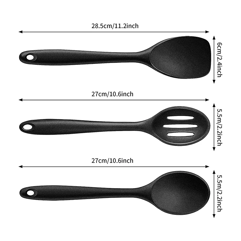 Силиконовая лопатка для приготовления пищи термостойкая гибкая антипригарная