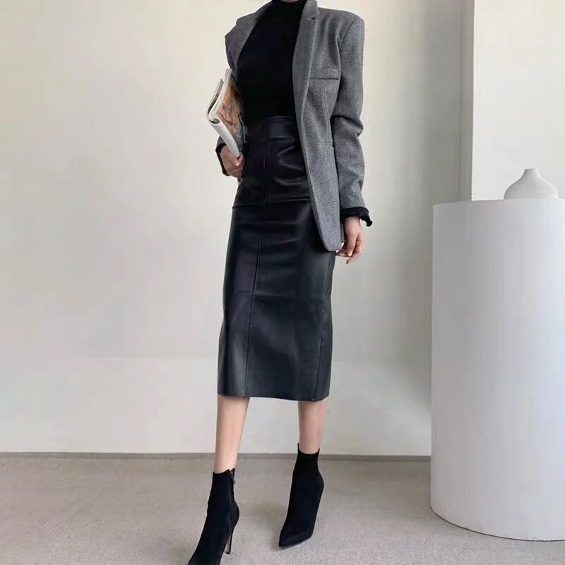 Рисунок 3 - Юбка До Колена из натуральной овечьей кожи