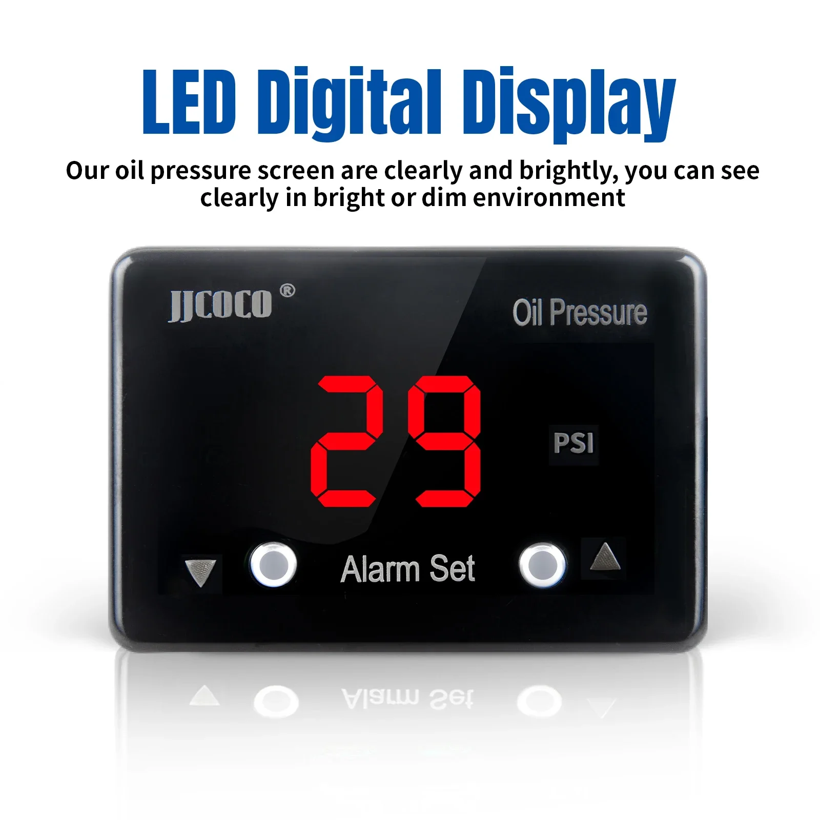 

JJCOCO 12 В цифровой дисплей манометр 1/8 npt электрический датчик температуры с сигнализацией