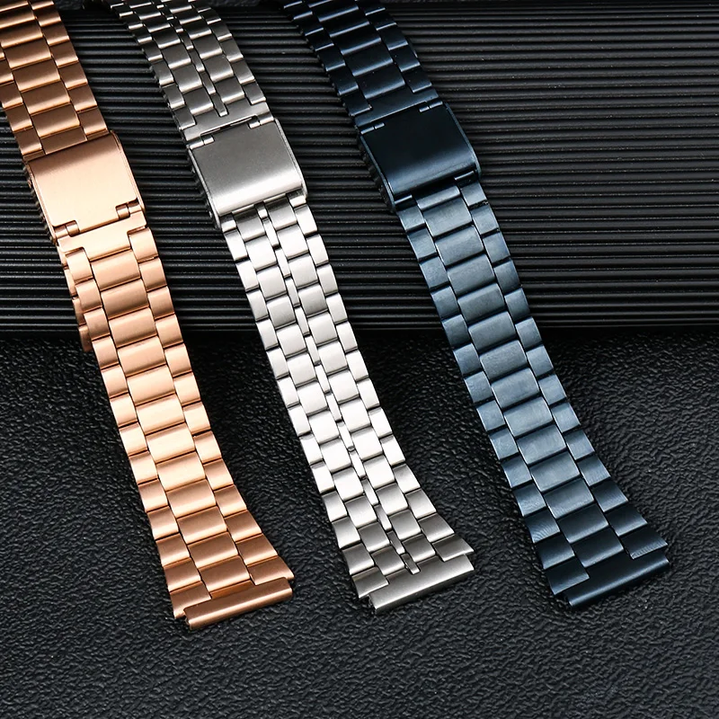 18mm stainless steel strap band for A158/159 A168/169 B650 AQ230 A500W AE1200/1300/1000 WB00H SGW400H F-91W/84 F105/108 bracelet