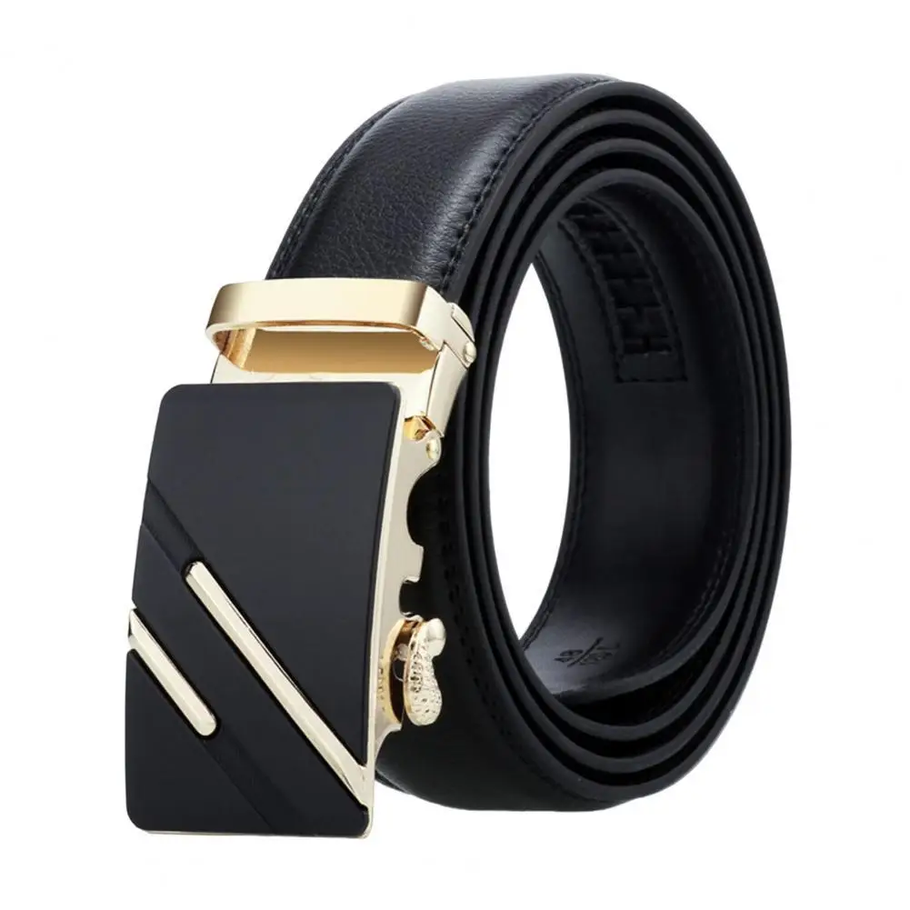 

Men Waistband Useful Formal Adjustable Automatic Buckle Men Belt for Business Trip Waist Belt Men Belt