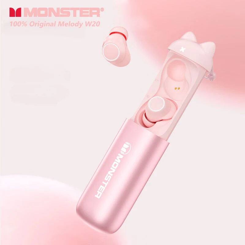 

Monster Styled Earbuds Cat Ear TWS Bluetooth 5.3 in-Ear Wireless Earphones Long Battery Life Headset IPX5 Waterproof Headphones