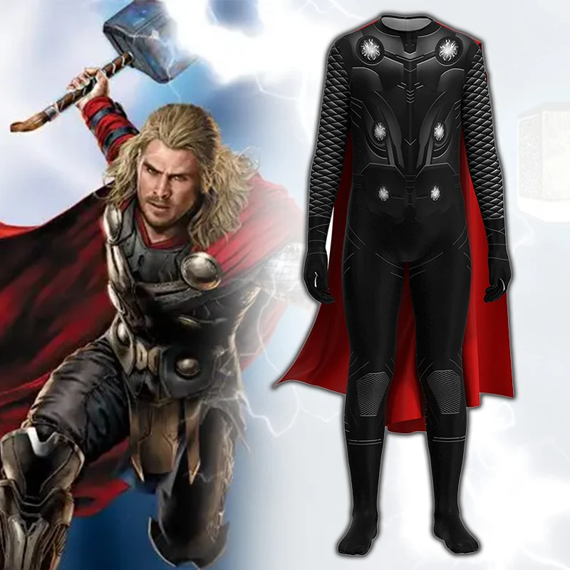 Детский Взрослый Костюм с изображением Одина Тора |