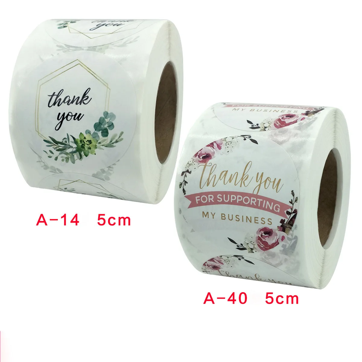 

500Pcs 2Inch Flower Lace Stickers For Thank You Customer Bakery Boutique Labels Decoration Envelope Sealing Gift Business Party