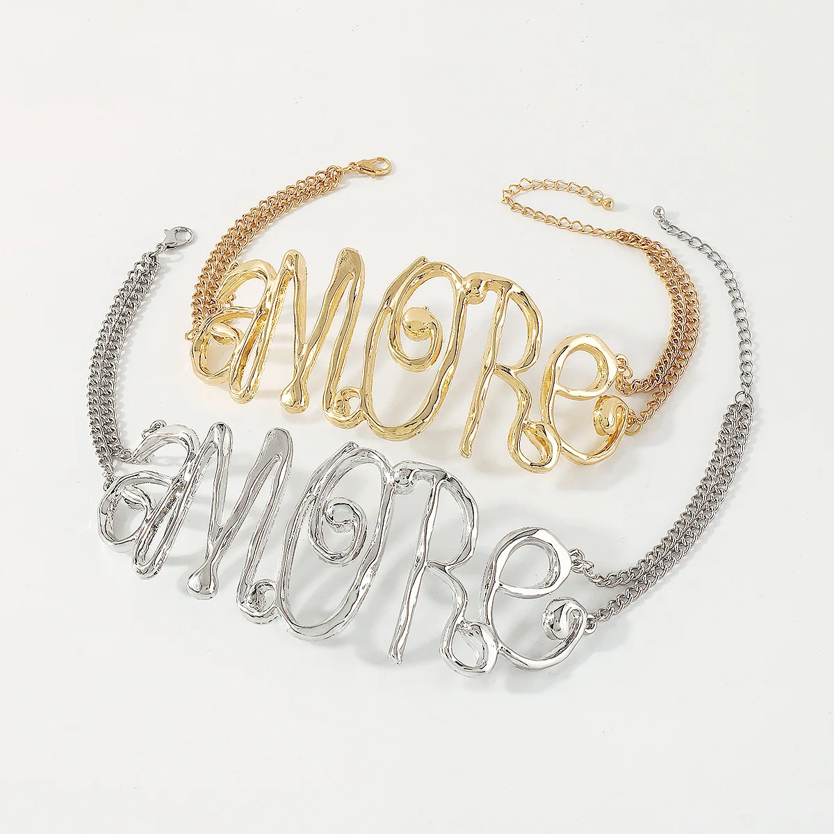 Exaggerated Cool Hollow Out Letter Torques Choker Necklaces for Women Metal Neck Chain Bijoux Steampunk Hip Hop Party Jewelry