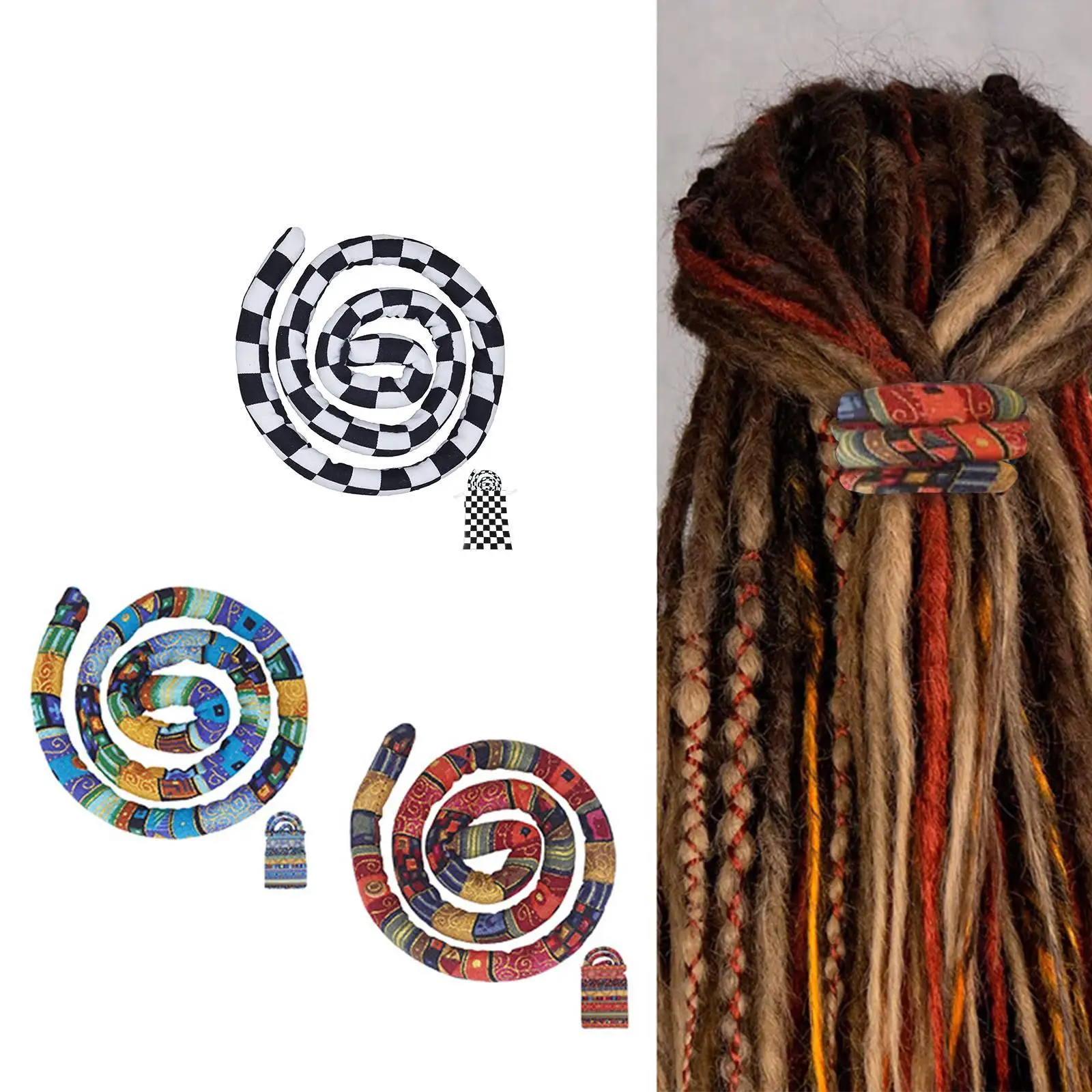 

Spiral Lock Hair Tie Accessory Bendable Hair Ties for Women and Men Ponytail Holders Colorful Hair Tie Long Thick Curly Hair
