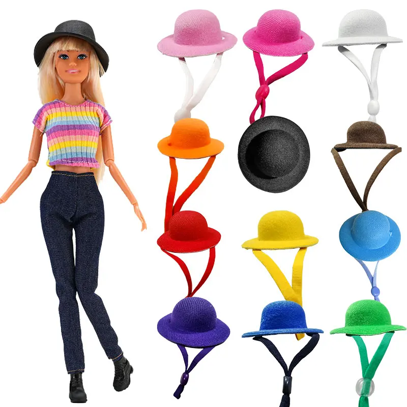 Новые кукольные аксессуары для Барби девочек модная многоцветная мини-шляпа с