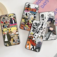 naruto anime phone case for xiaomi redmi note 9 7 7a 9t 9a 9c 9s 9 8 pro 8t 8 2021 5g carcasa liquid silicon black back soft