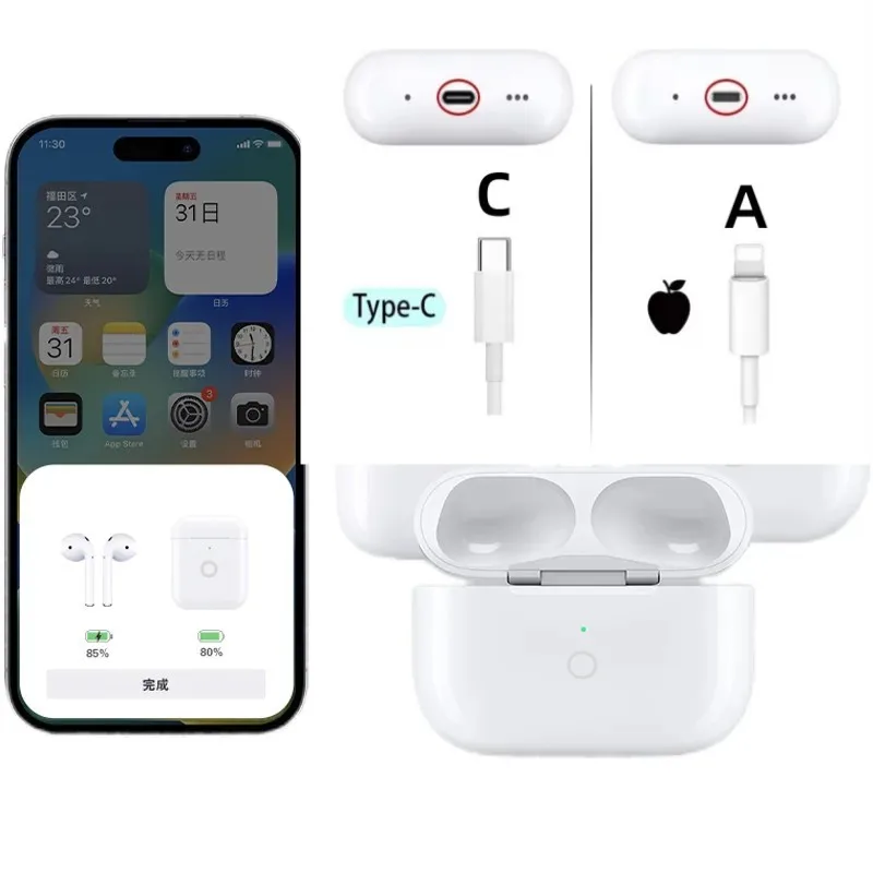 Чехол для беспроводной зарядки наушников AirPods Pro 1 зарядное устройство замена