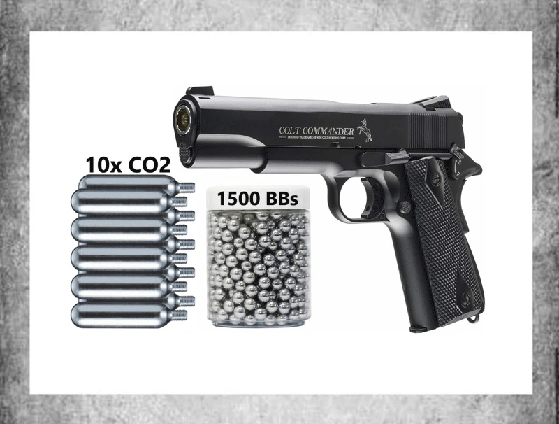Полностью металлический пульверизатор Umarex Colt Commander 1911 CO2 .177 Cal BB воздушный