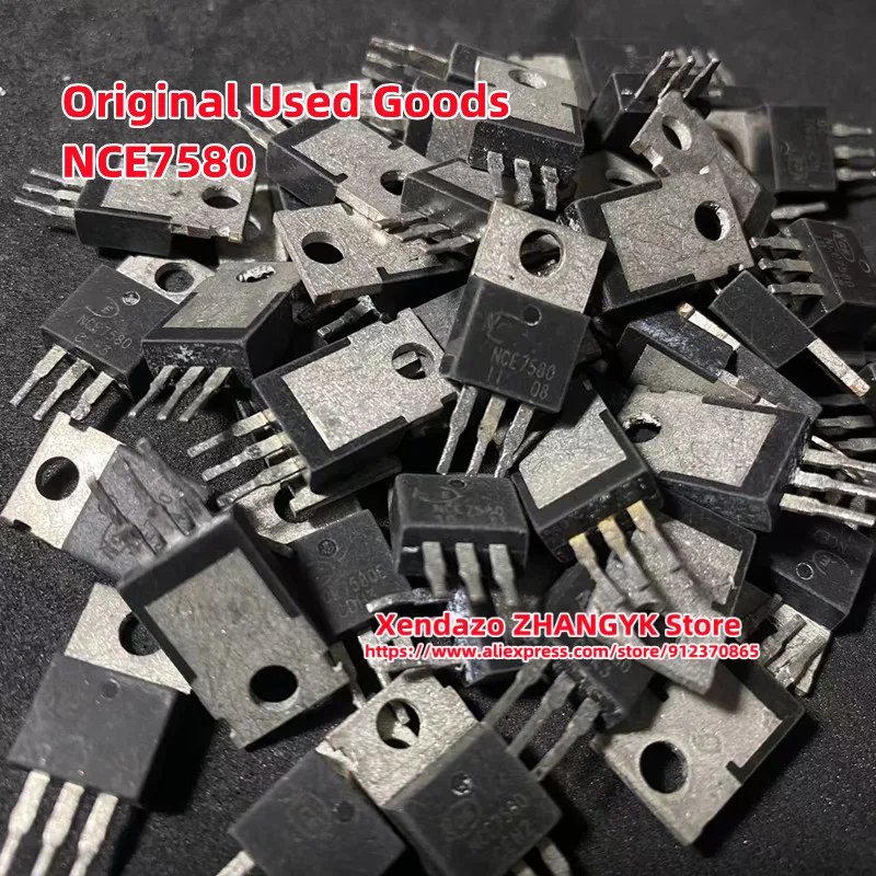 

10pcs/lot Original Used Goods NCE7580 MOSFET N-CH 80A 75V TO-220-3 Commonly used electric vehicle controllers