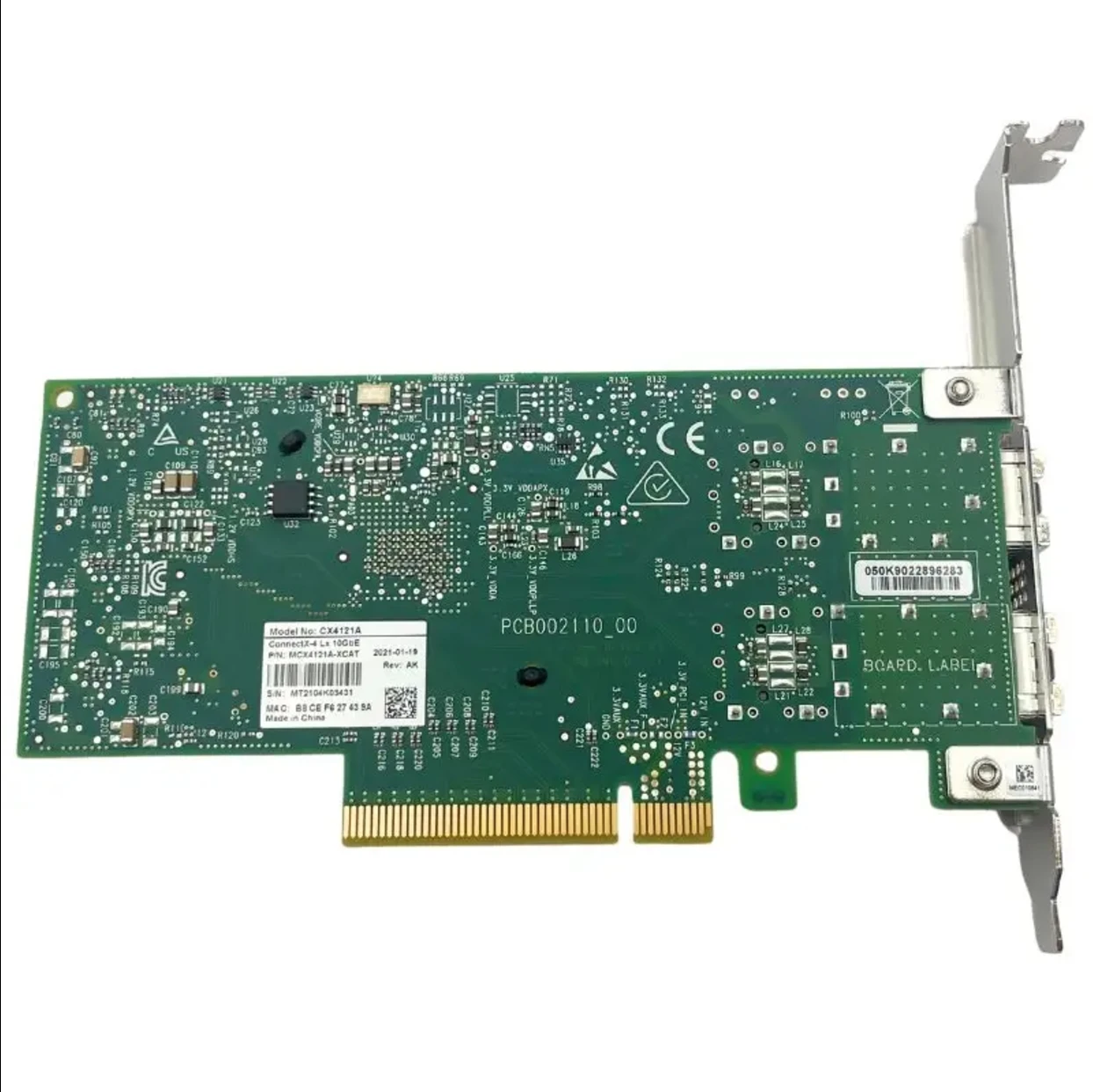 Фото Оптический трансивер Mellanox MCX4121A-ACAT 10Gbe с двумя портами SFP28 Connectx-4 LX Ethernet, PCIe 3.0 X8 для серверов, в наличии №3