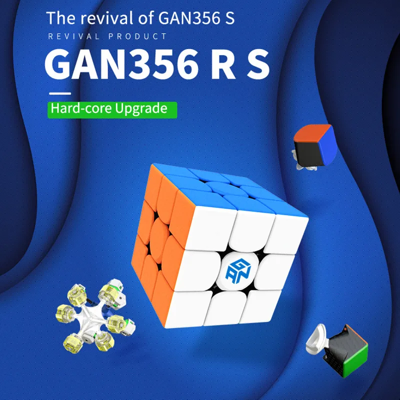 

GAN 356 RS 3X3 Magic Speed Cube Stickerless GAN 356 R S Professional Fidget Toys GAN 356RS Cubo Magico Puzzle