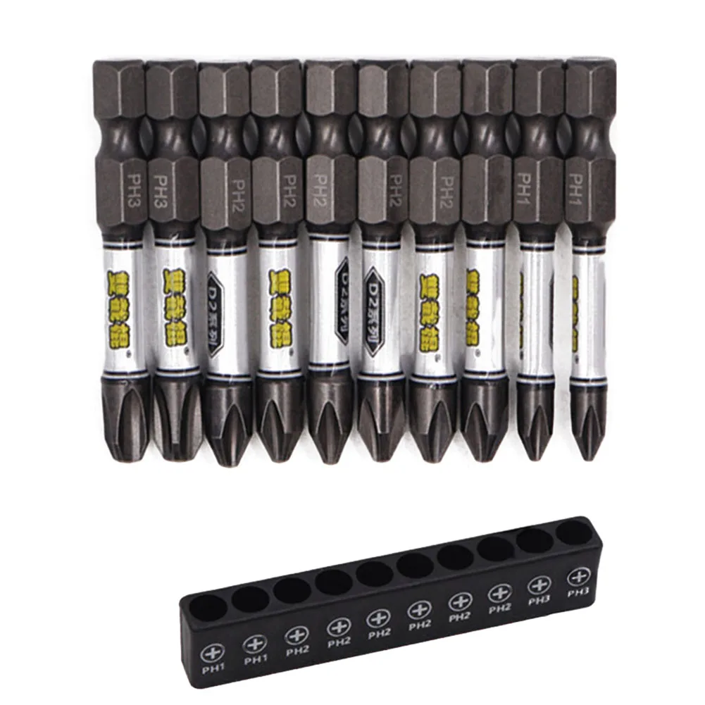 

Durable Screwdriver Bit Set Heavy Duty Hexagonal Torx Magnetic Impact Metal The Cross White Grey With Bit Holder