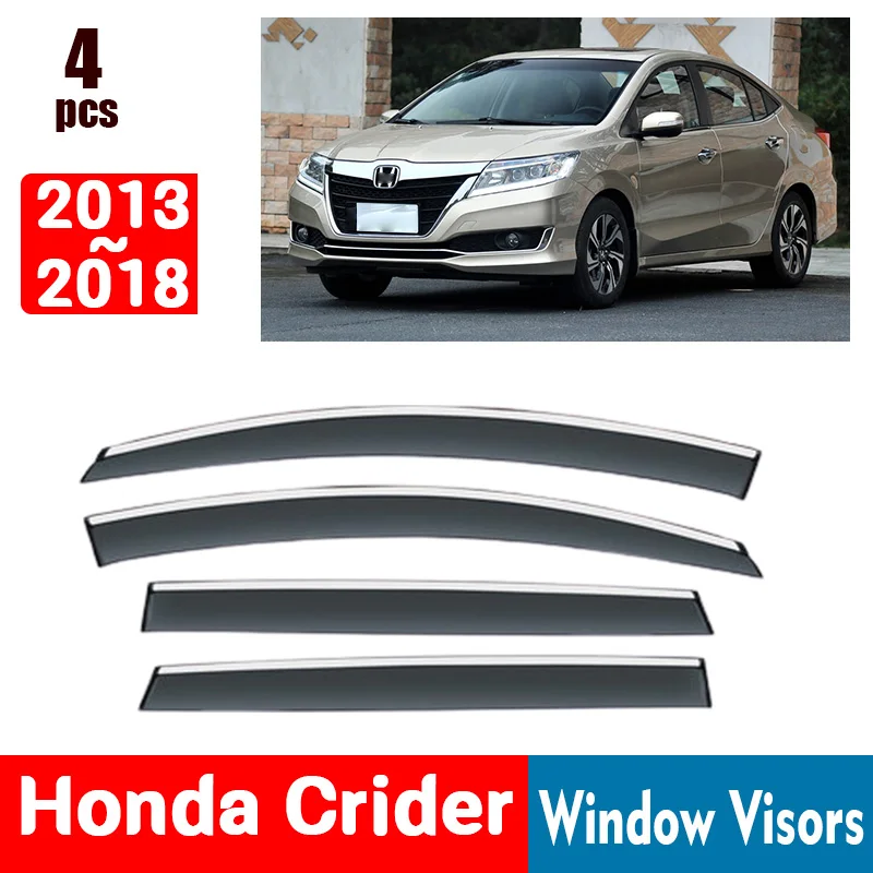 FOR Honda Crider 2013-2018 Window Visors Rain Guard Windows Rain Cover Deflector Awning Shield Vent Guard Shade Cover Trim