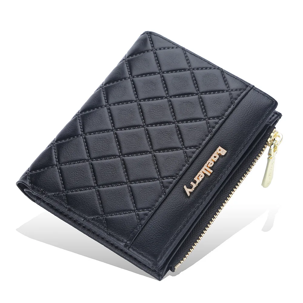 

2022 New Slim Wallets for Women Short Small Coin Purse Fashion Brand Ladies Soft Leather Thin Card Holder Cute Black Gray Wallet