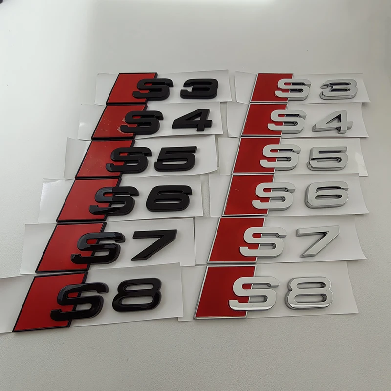 3D ABS хромированный Черный Автомобильный задний багажник значок наклейки для Audi S3