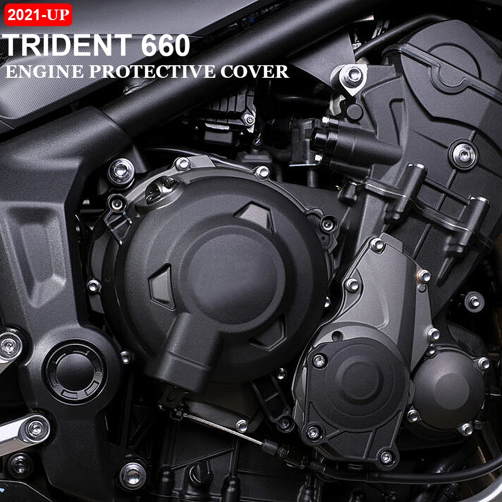 2021 2022 For Trident660 Trident 660 Motorcycles Part Engine Cover Protection Case  Side Cover Guard Crankcase Carter Protectors enlarge