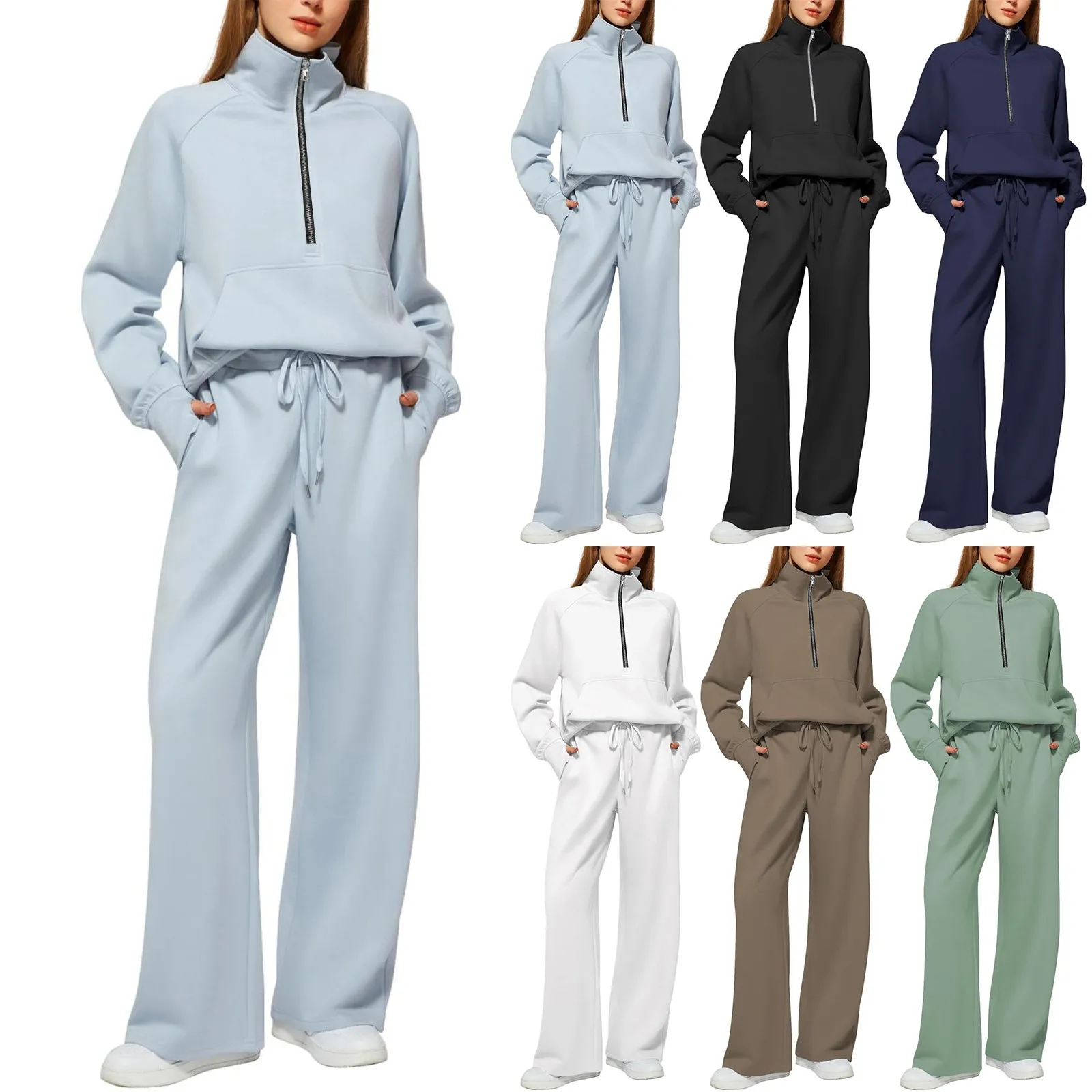 Женский костюм из толстовки и брюк модная толстовка с длинными рукавами на