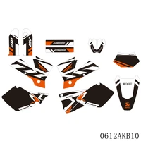 full graphics decals stickers motorcycle background custom number name for ktm exc exc f 125 250 300 450 525 2003