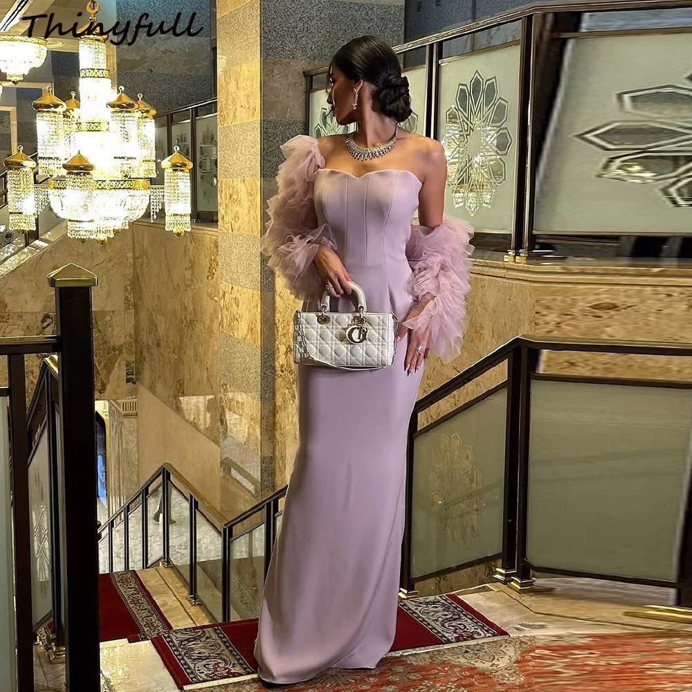 Thinyfull Русалка Аравия Атласные платья для выпускного вечера Милое вечернее платье