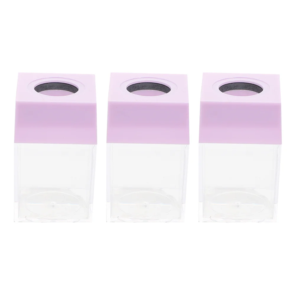 

3 Pcs Paper Clip Stand Unique Desk Holder Plastic Container Bobby Pin Go Containers Magnetic Paperclip Storage