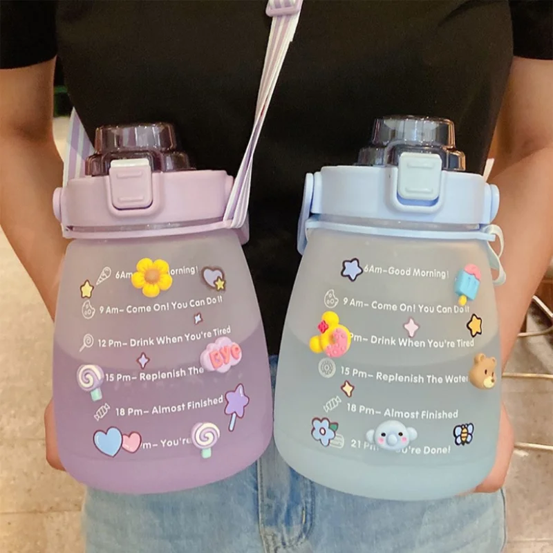 Спортивная чашка для воды л женская летняя портативная соломенная большой