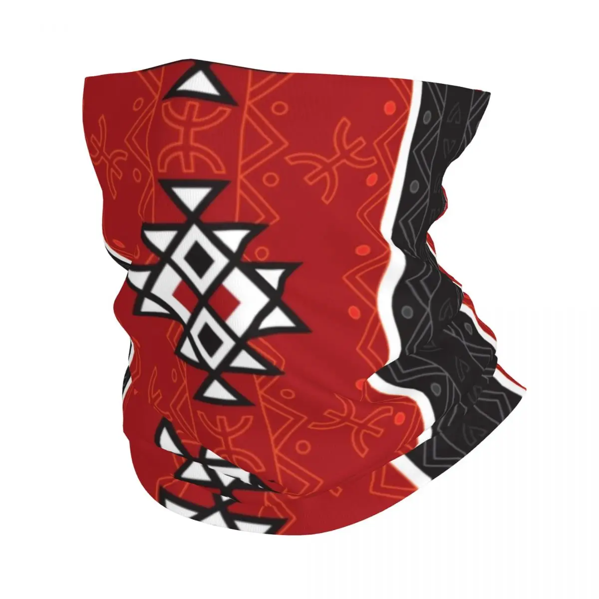 

Kabyle Carpet Amazigh Ornament Bandana Neck Gaiter Windproof Face Scarf Cover Africa Ethnic Geometric Headband Tube Balaclava