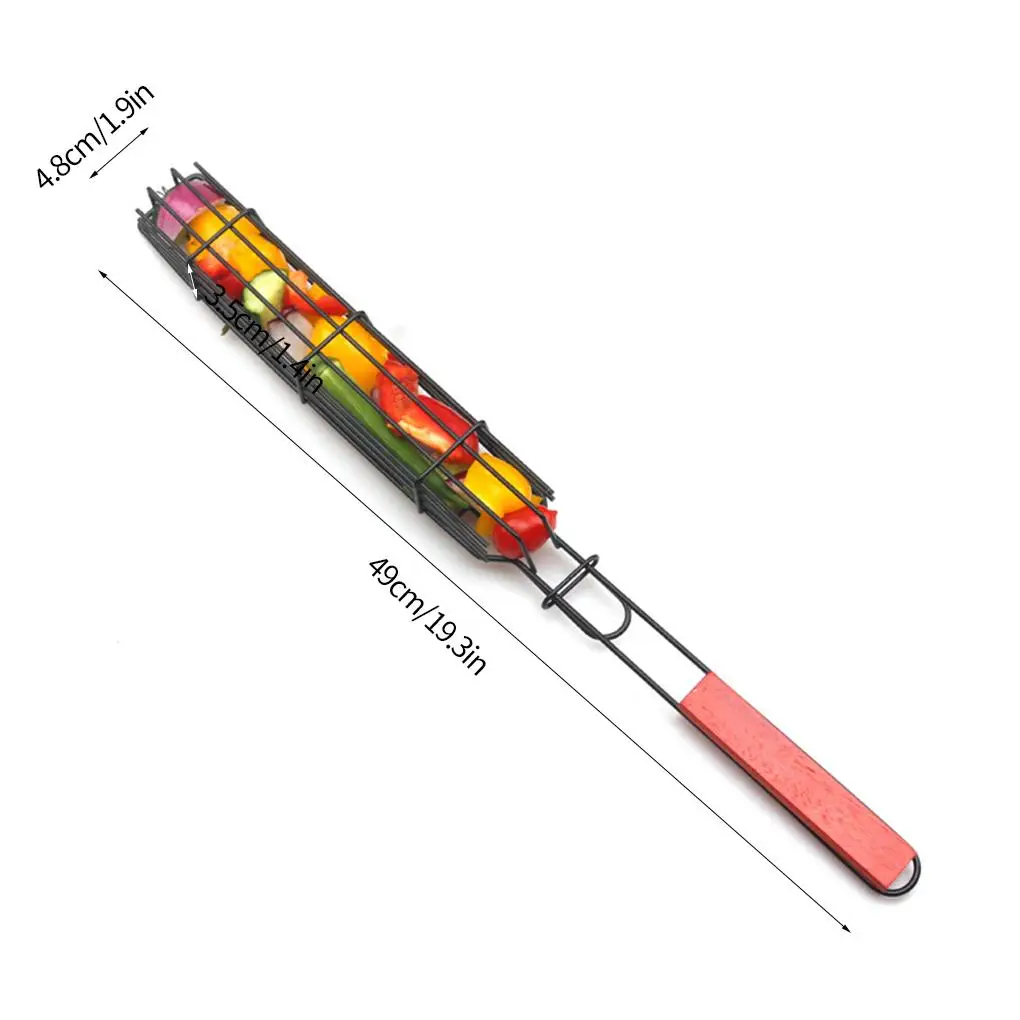 

1/2 шт портативная корзина для гриля для барбекю из нержавеющей стали антипригарная корзина для барбекю Гриль Инструменты сетки кухонные ин...