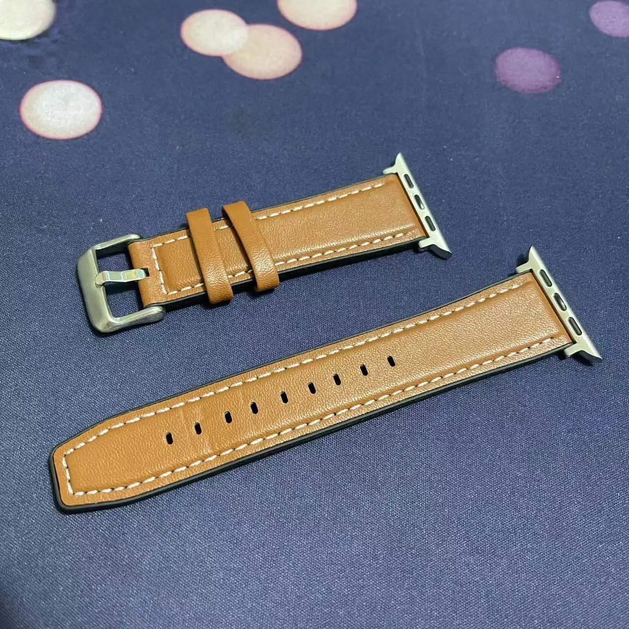 

Suitable for Huawei Bracelet 7 replacement strap bamboo grain leather watch chain accessories band7 wrist strap breathable Apple