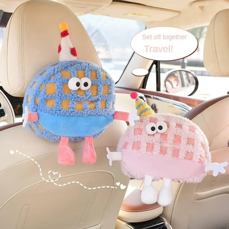 Коробка для автомобильных салфеток из плюшевого материала двойного назначения