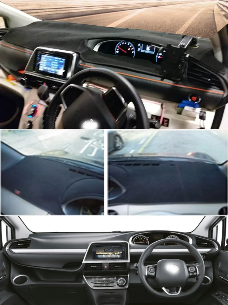 Фото Для Toyota Sienta Dice DBA-NCP81G Ezzy NSP170G: Коврик-накладка на приборную панель, изоляционный, солнцезащитный №2