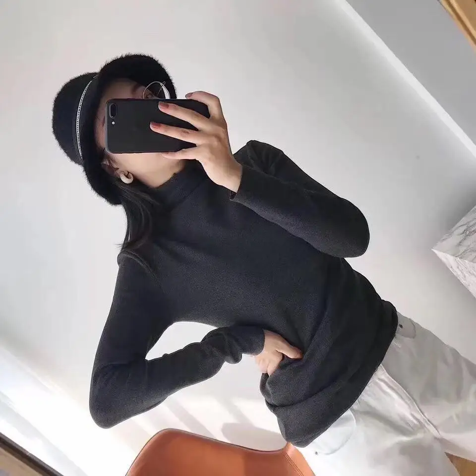 

Sweater Woman new autumn and winter long sleeves with a slim bottom blouse half turtleneck sweater XBA66-XBA70