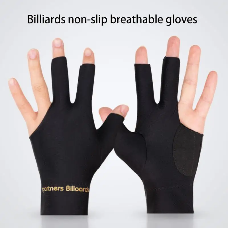 

1Pcs Three Fingers Snooker Pool Billiard Gloves Single Left Hand Billiards Gloves Full-Finger Left Hand Slip Stickers Mittens