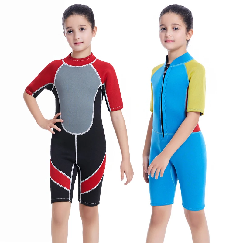 

Детский плотный купальник в стиле короти, неопреновый гидрокостюм для девочек, костюм для серфинга и дайвинга, купальные костюмы для мальчи...