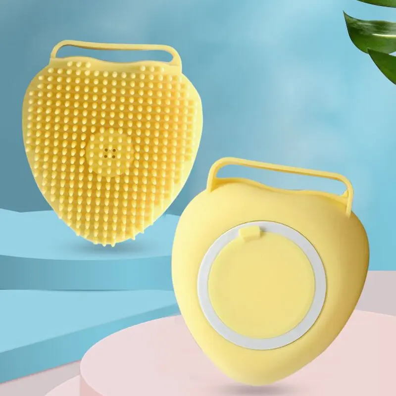 

Bathroom Dog Bath Brush Massage Gloves Soft Safety Silicone Comb with Shampoo Box Pet Accessories for Cats Shower Grooming Tool