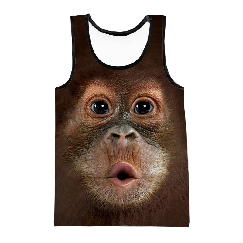 

3D Printed Tank Tops monkey Gorilla Newest Fashion Men Summer Vest Women Casual Sleeveless T-shirt Hip Hop Oversized Tops