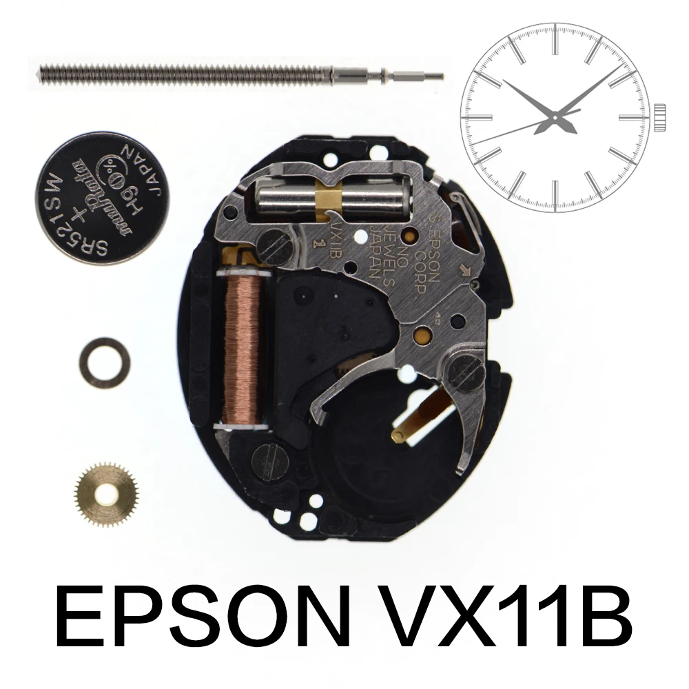 

EPSON VX11B Movement Brand New Original Japanese Genuine Repair Accessories Quartz Movement Slim Movement / Three Hands