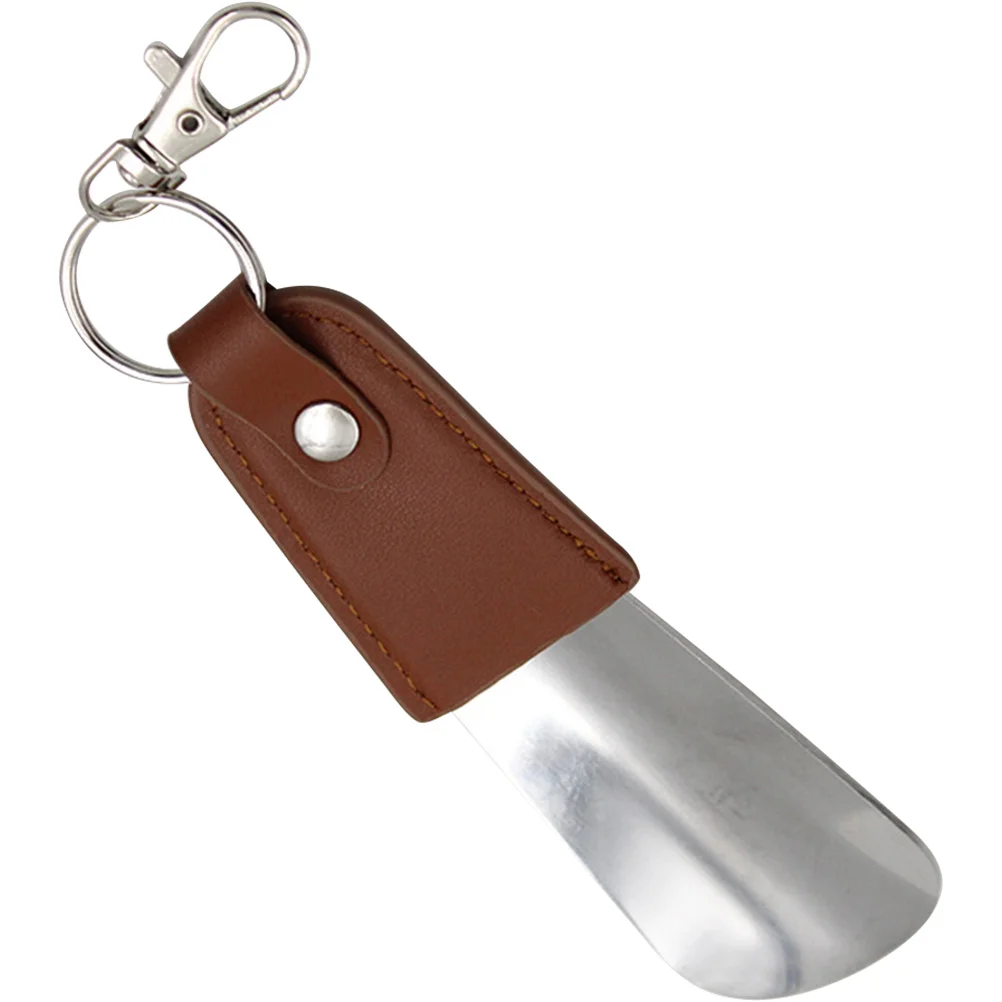 

Small Shoehorn Stainless Steel Key Ring Travel Lazy Helper Kids Chains Metal Wear-resistant Keychain Portable