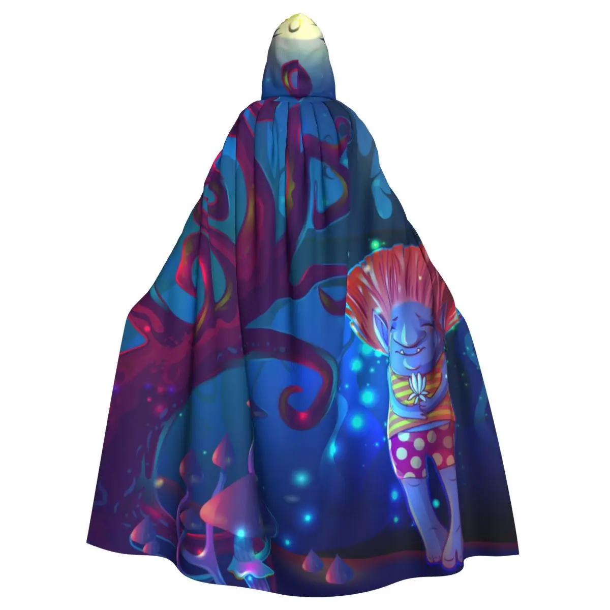

Adult Cloak Dark Magic Enchanted Forest Cape Hooded Medieval Costume Witch Wicca Vampire Elf Purim Carnival Party