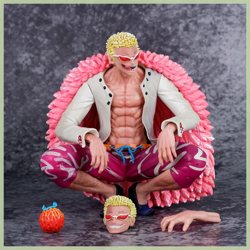

15.5cm One Piece Donquixote Doflamingo Anime Figure Oka Shichibukai Car Ornaments Statue Action Figurine Collectible Model Toys